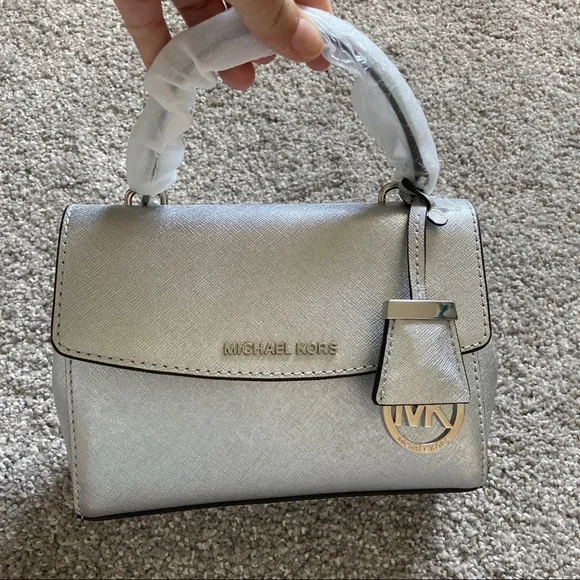 Michael Kors mini Ava crossbody bag NWT sliver
